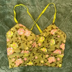 Popflex Pilé Sports Bralette-Green Rose